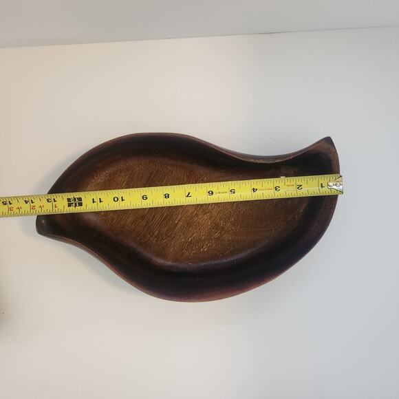 Vintage wooden salad bowl set. - Picture 2 of 5